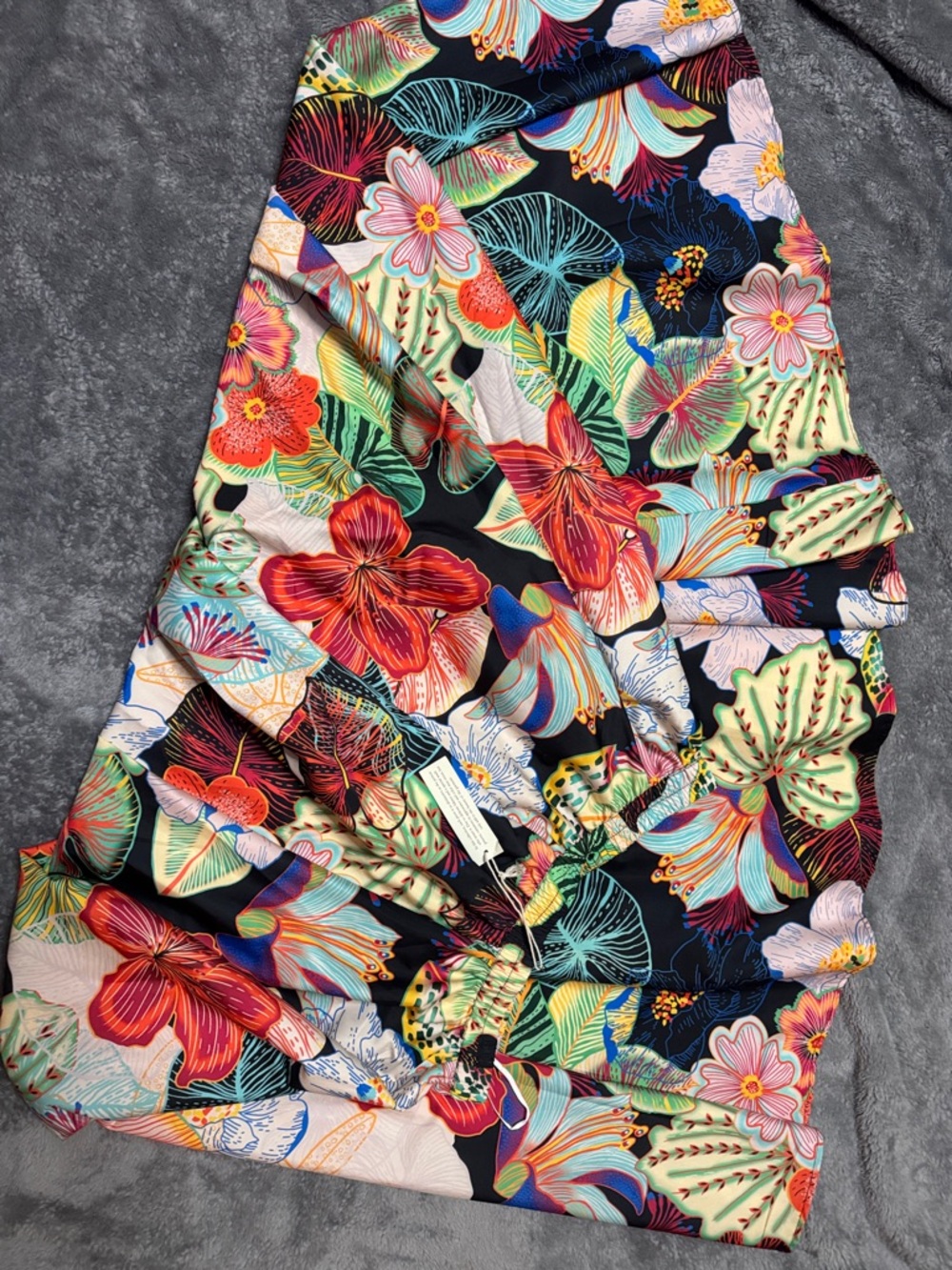 Christian Siriano Multicolor Tropical Floral Print Skirt - Picture 6 of 9